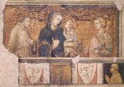 Ambrogio Lorenzetti Madonna with St Francis and St John the Evangelist china oil painting artist